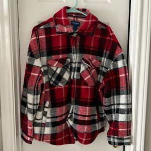 Arizona Jean Co. Fuzzy Plaid Jacket